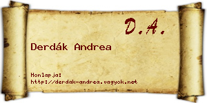 Derdák Andrea névjegykártya