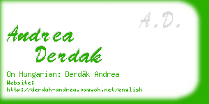 andrea derdak business card